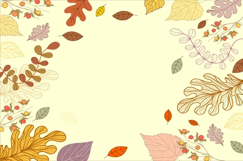 рисунок, иллюстрация, листья, растительность, осень, желтые, оранжевые
